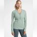 Athleta Tops | Athleta Uptempo Ribbed Henley Top In Minimalistic Gray Green Ribbed Size S | Color: Gray/Green | Size: S