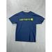 Carhartt Shirts | Carhartt Shirt Adult Medium Blue Graphic Print Loose Fit T-Shirt Crew Neck Mens | Color: Blue | Size: M