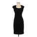 Calvin Klein Casual Dress - Sheath: Black Solid Dresses - Women's Size 2