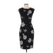 Banana Republic Factory Store Casual Dress - Sheath Crew Neck Sleeveless: Black Floral Dresses - Women's Size 2