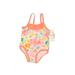 Wonder Nation One Piece Swimsuit: Pink Floral Sporting & Activewear - Size 3-6 Month
