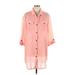 WEAR ABOUTS Casual Dress - Shift Collared 3/4 sleeves: Pink Dresses - Women's Size Large