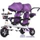 Trike Twin Seat with Basket, Double Lightweight Child 3 Wheel Bike Children Detachable Push Handle, Safety Harness, Storage, Footrest, Brake Suit for 12 Months - 6 Years (Color : D) (C)