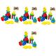 ERINGOGO 4 Sets Blocks Puzzles Playthings Sorting and Stacking Toys Baby Fishing Toy Kids Sorting Toys Shape Sorter Wooden Playset Matching Puzzle Toys Child To Stack Set of Columns