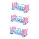 Abaodam 3pcs Doll Shaker Bassinet for Baby Kids Doll Bed Toy Baby Boy Crib Cribs for Babies Infant Toy Miniature Cradle Toy Miniature Crib Furniture Doll House Double Bed Plastic Child