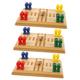 ibasenice Travel Toy 3 Sets Mini Ludo Chess Game Board Toys Party Greek Bust Statue Flying Chess Toys Interesting Chess Toys Classic Toy Cognitive Toy Portable Bamboo Chessboard Travel
