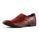 Men's Loafers Formal Leather Dress Shoes Slip on Moccasins Business Oxfords Brogues Shoes Smart Redbrown Shoes Size 11