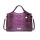 Makcr Joacbv Crocodile Pattern Gradient Top Handle Satchel Large Capacity Tote Bag Casual Versatile Commuter Bag Leather Textured Shoulder Bag, 1-deep Purple