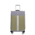 Eagle 4 Wheel Travel Luggage Carry Case Dignity Two Tone Light Weight Expandable Suitcase Flight Bag - 25 Inch Medium Size (Grey Green)