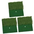 Sosoport 3pcs Pole Cutting Mat Golfing Swing Practice Mat Portable Golfing Hitting Mat Arrow Heads Folding Luggage Cart Party Bag Fillers Hitting Rug 35mm Long Grass Foldable Training Mat