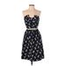 Porridge Casual Dress - A-Line Open Neckline Sleeveless: Blue Dresses - Women's Size Medium