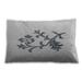 Ahgly Company Patterned Indoor-Outdoor White Smoke White Lumbar Throw Pillow