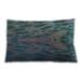 Ahgly Company Patterned Indoor-Outdoor Deep-Sea Green Lumbar Throw Pillow