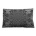 Ahgly Company Patterned Indoor-Outdoor Black Cow Black Lumbar Throw Pillow