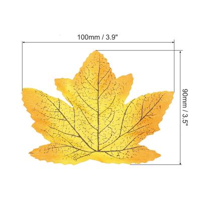 Fake Fall Leaves, 200 Pack Artificial Maple Leaves