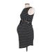 Maternal America Casual Dress - Bodycon Crew Neck Sleeveless: Black Print Dresses - Women's Size X-Small Maternity