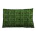 Ahgly Company Patterned Indoor-Outdoor Dark Forest Green Lumbar Throw Pillow