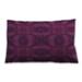 Ahgly Company Patterned Indoor-Outdoor Medium Violet Red Pink Lumbar Throw Pillow