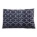 Ahgly Company Mid-Century Modern Indoor-Outdoor Dark Blue Grey Blue Lumbar Throw Pillow