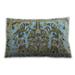 Ahgly Company Traditional Classic Indoor-Outdoor Blue Green Lumbar Throw Pillow