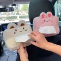 Boîte à mouchoirs de voiture haut de gamme fouet mignon ours lapin créatif face accoudoir