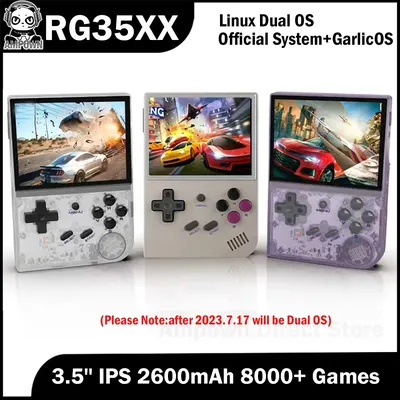 Anbernic-Consoles de jeux vidéo rétro portables RG35XX plus de 3.5 jeux plus de 2600 jeux console