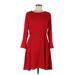 Old Navy Casual Dress - Fit & Flare: Red Polka Dots Dresses - Women's Size Medium