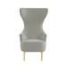 Wingback Chair - Comfort Design Mats July Cream Velvet Channel Tufted Wingback Chair | Wayfair TIHS68510GY-AC