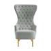 Accent Chair - Comfort Design Mats 30" Wide Tufted Velvet in Brown | 51 H x 30 W x 35 D in | Wayfair TIHS68207GY-AC