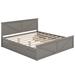 MAKJS Honani King Size Wooden Platform Bed in Gray | Wayfair ZQGX000537AAE