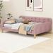 House of Hampton® Jimyah Daybed Upholstered/Velvet in Pink | 28.7 H x 56.3 W x 80 D in | Wayfair FC46F26835244F3EBAA4E714C4488048