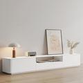Orren Ellis TV cabinet Modern simple light luxury paint TV cabinet Wood in White | 15.7 H x 78.7 W x 15.7 D in | Wayfair