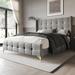 Ebern Designs Karmane Wingback Bed Upholstered/Velvet in Gray | 49.8 H x 44.49 W x 83.54 D in | Wayfair 97F73B61FC3544B187E59846B2CB2EDE