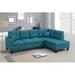 Blue Sectional - Latitude Run® Aylesbury Dark Coffee 2-piece Sectional Sofa In Linen-like Fabric Linen | 35 H x 100 W x 65 D in | Wayfair