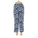 Lilly Pulitzer Casual Pants - Mid/Reg Rise Straight Leg Boyfriend: Blue Bottoms - Women's Size 6