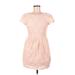 H&M Conscious Casual Dress - Mini Scoop Neck Short sleeves: Pink Print Dresses - Women's Size 10