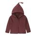 AnuirheiH Toddler Infant Baby Kids Girls Boys Solid Warm Hooded Coat Outfits Clothes On Sale