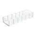 Detachable Makeup Organizer 6/8 Compartments Acrylic Cosmetic Storage Jewelry Display Boxes Clear Drawer Organizers Case for Dresser Vanity Bathroom Kitchen - Quantity:6 Pieces;