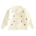 ASFGIMUJ Baby Boy Sweater Girls Winter Long Sleeve Jacquard Knit Sweater Base Warm Sweater For Children Clothes Knitted Sweater White 3 Years-4 Years