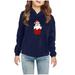 Honeeladyy Kids Fleece Sweatshirts Soft Christmas Print Warm Pullover Shirt Long Sleeve Crew Neck Hooded Sweatshirts for Boys and Girls #Pd-Birthday Gifts