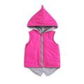 Bslissey Kids Baby Girls Hoodies Vest Coat Sleeveless Hooded Cartoon Dinosaur Zipper Casual Puffer Jacket Little Girls Winter Warm Outerwear 6M 12M 2T 3T 4T 5T 6T 7T