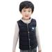 Toddler Boys Girls Jacket Child Kids Baby Cute Cartoon Animals Letter Sleeveless Winter Solid Coats Vest Outwear Outfits Clothing Size 4-5T