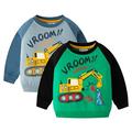 AJZIOJIRO Kids Toddler Boys Cotton Sweatsuit for Baby Spring Autumn Pullover Cartoon Sweatshirts Crewneck T-Shirt Sports Tops for Kids Baby Boys 1-10Y