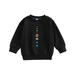 Toddler Sweatshirts Outfits Child Kids Cartoon Long Sleeve Tops Jacket Black 6 Years-7 Years