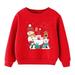 Toddler Boys Girls Sweatshirts Christmas Kids Child Baby Letter Long Sleeve Cute Cartoon Tops Xmas Clothing Size 7-9T