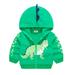 Jacket For Toddler Baby Girls Boys Autumn Dinosaur Cartoon Print Cotton Hooded Long Sleeve Sweatshirt Clothes Kids Coat & Outerwear Green 3 Years-4 Years