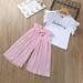 Outfits Tops+Ruffle Pants Kids Shirt T Loose Children Costume Girls Letter Girls Outfits&Set