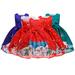 AJZIOJIRO Kids Toddler Girls Christmas Princess Dresses 3-10Y Santa Claus Snowflake Dresses Bow-Tie Special Occasion Gown Skirt Toddler Dance Gown Party Dresses Performance Skirt