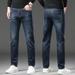 New Classic Fashion Men s Stretch Jeans Business Men Straight Leg Jeans Casual Denim Long Pants Slim Fit Simple Man Trousers