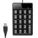 Buodes Deals Clearance Under 5 Small-Size Usb Wired Numeric Keypad 19 Keys Digital Keyboard For Laptop Notebook Tablets